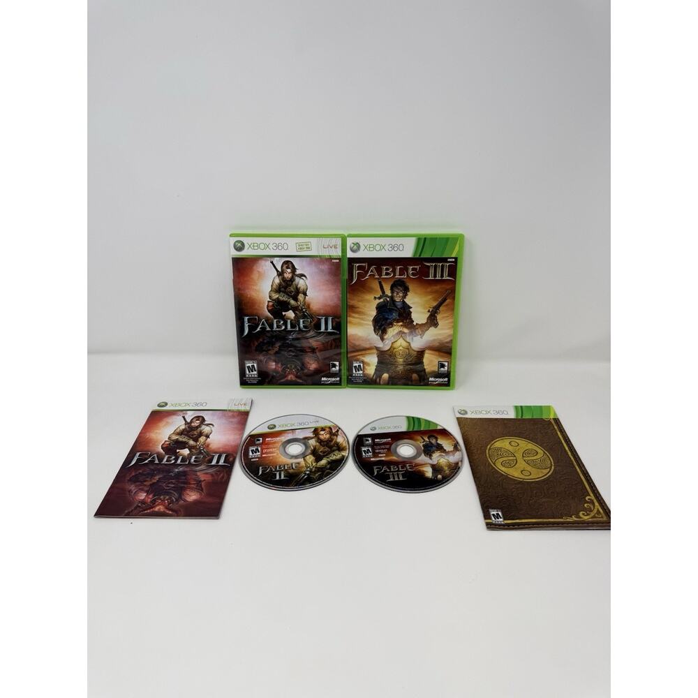 Fable II III Bundle Microsoft Xbox 360 2 Game Lot Complete Tested